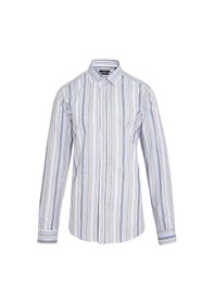 Resim Hatemoğlu Kahverengi Çizgili Slim Fit Gömlek Koyu Kahverengi 