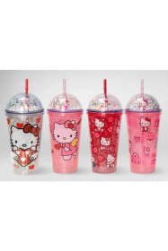 Resim Mepura Sevimli Hello Kitty Işıklı Pipetli Boncuklu Suluk & Bardak 400 ml ALK3145 