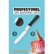 Resim Pasta Spatulası Profesyonel 304 Paslanmaz Çelik 32 cm 