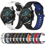 Resim Sones Honor Magic Watch2 42mm 20mm Hava Alabilen İki Renkli Silikon Saat Kordonu 