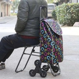 Resim Bilfold Sandalyeli Pazar Arabası 