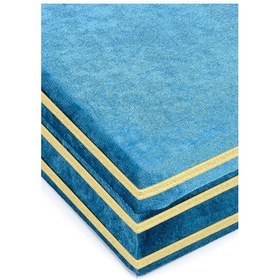 Resim Ihvanonline Kadife Kaplı Sandık Hediyelik, Dekor Petrol Rengi 