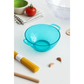Resim Akrilik Aquamarin Mini Pirinç Süzgeçi & Bakliyat Süzgeçi (3 Su Bardağı Ölçülü) 
