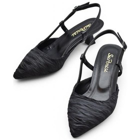 Resim Ispartalılar 9827 Kadın Topuklu Ayakkabı 4 Cm Abiye Düğün Nişan Kına Gecesi Ayakkabısı Siyah 