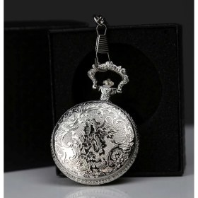 Resim Kuzey Tacı Özel Kutulu Osmanlı Tuğralı Gümüş Köstekli Saat Özel Tasarım Vip 