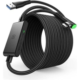 Resim Storemax Inıu Oculus 2/pro Için 16FT Bağlantı Kablosu, Yüksek Hızlı Aktarım Bağlantı Kablosu, Ultra Dayanıklı Güç Için Ayrı Şarj Bağlantı Noktalı Vr, USB 3.0 Tip A'dan C'ye Kablo Vr Kulaklık Aksesuarları ve Oyun Bilgisayarı Için 