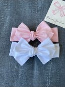 Resim pempem bandana Kız Bebek 2 Li Iri Fiyonklu Bandana 