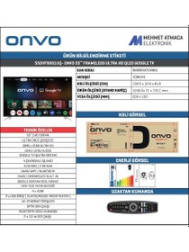 Resim Onvo 55OVF9001UQ 55’’ 140 Ekran Uydu Alıcılı 4K Ultra HD QLED Google Smart TV 
