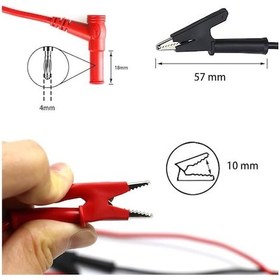 Resim Koodmax 1 Çift 1000v 15a Krokodil Banana Yüksek Akım Multimetre Test Probu 