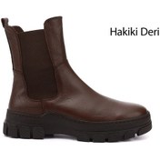 Resim Gönderi R Kadın Kahve Floter Kauçuk Taban Hakiki Deri Chelsea Bot Gkzb13452411 Kahve 