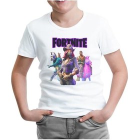 Resim Fortnite - Pets Beyaz Çocuk Tshirt 