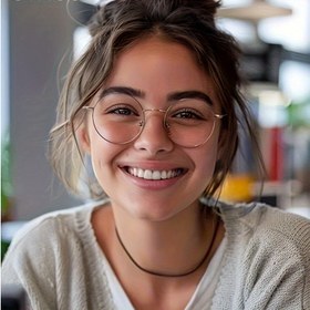 Resim Bir Çift Retro Yuvarlak Çerçeve Reçetesiz Kadın Gözlüğü, Minimalist Tarz, Mükemmel Bir Hediye ve Fotoğrafçılık Aksesuarı 