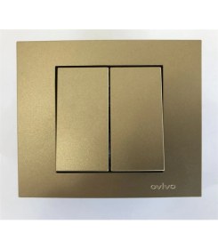 Resim Çağatay Elektrik Ovivo Grano Titanyum Jaluzi Kumanda Anahtarı Mekanizma+ Çerçeveli 