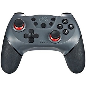 Resim Switch Pro İçin 6 Eksenli Bluetooth Joypad Gamepad Oyun Denetleyicisi Gri 