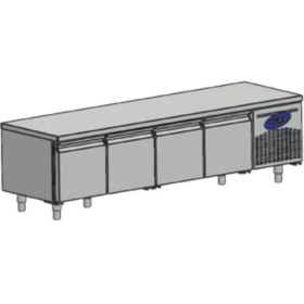 Resim CSA Karacasan (304 Çelik) 235 cm Dört Kapılı 700'lük Tezgah Altı Buzdolabı 