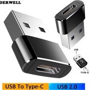 Resim Derwell Yeni Nesil Başlık Aparatı Usb 3.0 To Type C 3.1 Şarj Data Çevirici Dönüştürücü Adaptör Siyah 