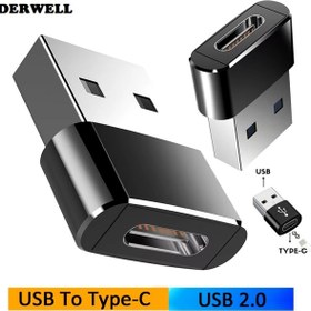 Resim Derwell Yeni Nesil Başlık Aparatı Usb 3.0 To Type C 3.1 Şarj Data Çevirici Dönüştürücü Adaptör Siyah 