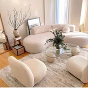 Resim S Home Design Concept Marin Fasulye Koltuk / Kanepe, Teddy, Krem 