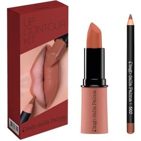Resim Diego Dalla Palma Lip Contour Kit Lipstick 502 + Dudak Kalemi 502 - Warm Sand 