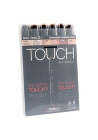 Resim Touch Twin Marker Seti 6 Renk Ten Renkleri B Görsel Rengi 