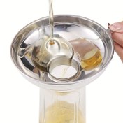 Resim Paslanmaz Çelik Geniş Ağızlı Huni - Yağ, Şarap & Tahıllar için Çok Amaçlı - Gıda Güvenli Mutfak Aleti 