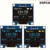 Resim 3/5 adet 2,44 cm inç OLED Ekran Modülü I2C IIC 128x64 SS-D-1306 3,3 V-5 V Mavi/Mavi Sarı/Beyaz için Arduino ESP32 ESP8266 