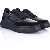 Resim Getcho Mabel Kadın Hakiki Deri Süet Detaylı Siyah Spor Ayakkabı 