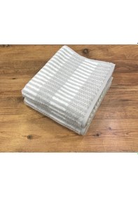 Resim 2 Li Özdilek %100 Pamuk Striscia El Yüz Havlusu 50 X 90 Gri 