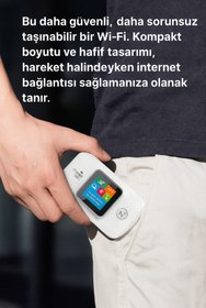 Resim qasul 4G / 5G / LTE Mobil WiFi 3000 mAh Taşınabilir Kablosuz Modem Her Yerde Online Çantana At Aç Bağlan 