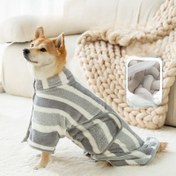 Resim Köpek Mercan Polar Havlu Süper Emici Pet Banyo Havlusu Mikrofiber Köpek Kurutma Havlusu 