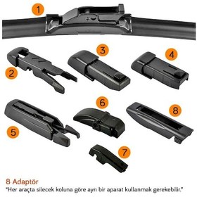 Resim Rbw Multi-Fit 8 Adaptörlü Muz Tipi Banana Silecek 28 İnç - 700 MM 