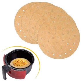Resim Buffer® 100 Adet Air Fryer Pişirme Kağıdı Tek Kullanımlık Hava Fritöz Yağ Geçirmez Yapışmaz Gıda Piş 