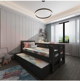 Resim Newmod İcon Yavrulu Karyola Antrasit 90x190 Nm-q4005 