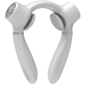 Resim Taşınabilir Boyun Fanı Klima 2x Soğutma Pedleri Şarj Pkjf27 Beyaz 