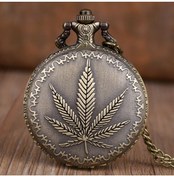 Resim keyfimshop Kişiye Özel Yaprak Görünümlü Büyük Boy Köstekli Saat Kolye 