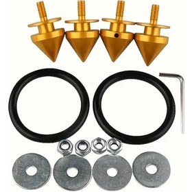 Resim Besthome1 Altın Renkli Oto Konik Pervaz Takviye Tokası - Tampon, Bagaj Ve Kaputlar İçin 