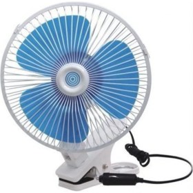 Resim Drs Tuning Oto Vantilatör Çap 18 cm Mandallı Döner Başlıklı 12V Araç Içi Fan 