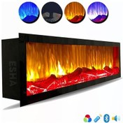 Resim Esha Home Elektrikli Dekoratif Yapay Şömine Bluetooht Sabit Çıtırtı 100x30 X18 Cm 
