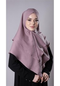 Resim Hürrem Bone Violet Pratik Hazır Geçmeli Tesettür Eşarp Pamuk Caz Kumaş Çift Katlı Çapraz Hijab 2304 21 