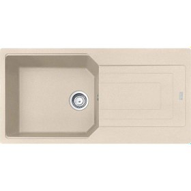 Resim Franke Urban Ubg 611-100 Granit Eviye. Avena Yulaf Rengi . Tek Hazne. Damlalıklı. 100 x 50 CM 