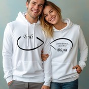 Resim Sonsuza Dek Seninle Kapşonlu Sevgili Sweatshirt 