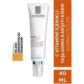 Resim La Roche Posay Redermic [C] Saf C Vitamini Light Karma Ciltler için Işıltı Veren Yaşlanma Karşıtı Krem 40ml 