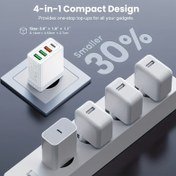 Resim 1 adet Avrupa Özellikleri Adaptörü, İki Renk Seçeneği, 3A1C Soket, Taşınması Kolay, Ofis, Seyahat, İş Gezisi, Depolama İçin Gerekli, for iphone 12/13/14/15/XS/XS Max/Xr/X, Google Pixel ve Daha Fazlası İçin 