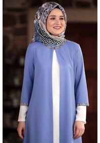 Resim Amine Hüma Taş İşlemeli Ceket Bebe Mavisi Bebe Mavisi 