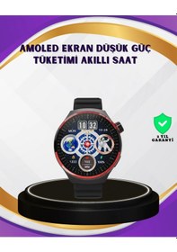 Resim Diğer Dokunmatik Akıllı Saat Kablosuz Şarj Amoled Ekran 