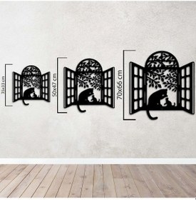 Resim Penceredeki Dostluk Metal Duvar Dekoru 