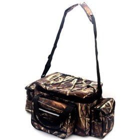 Resim Moveevo K104 Saman Malzeme Olta Çantası - Tek Omuzlu Çapraz Çanta Büyük Kapasiteli Olta Gereçleri İçin Siyah 