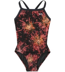 Resim Tyr Durafast Lite Diamondfit Kız Çocuk Mayo - Radiant Flare Kırmızı 