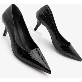 Resim Marjin Kadın Stiletto Croco Desenli Topuklu Ayakkabı Olfin 