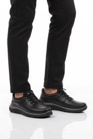 Resim WALKWAY Siyah Bilekten Lastikli Erkek Spor Ayakkabı Flexible Pu M 